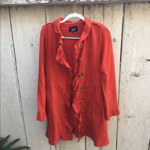 Mid length Orange Coat